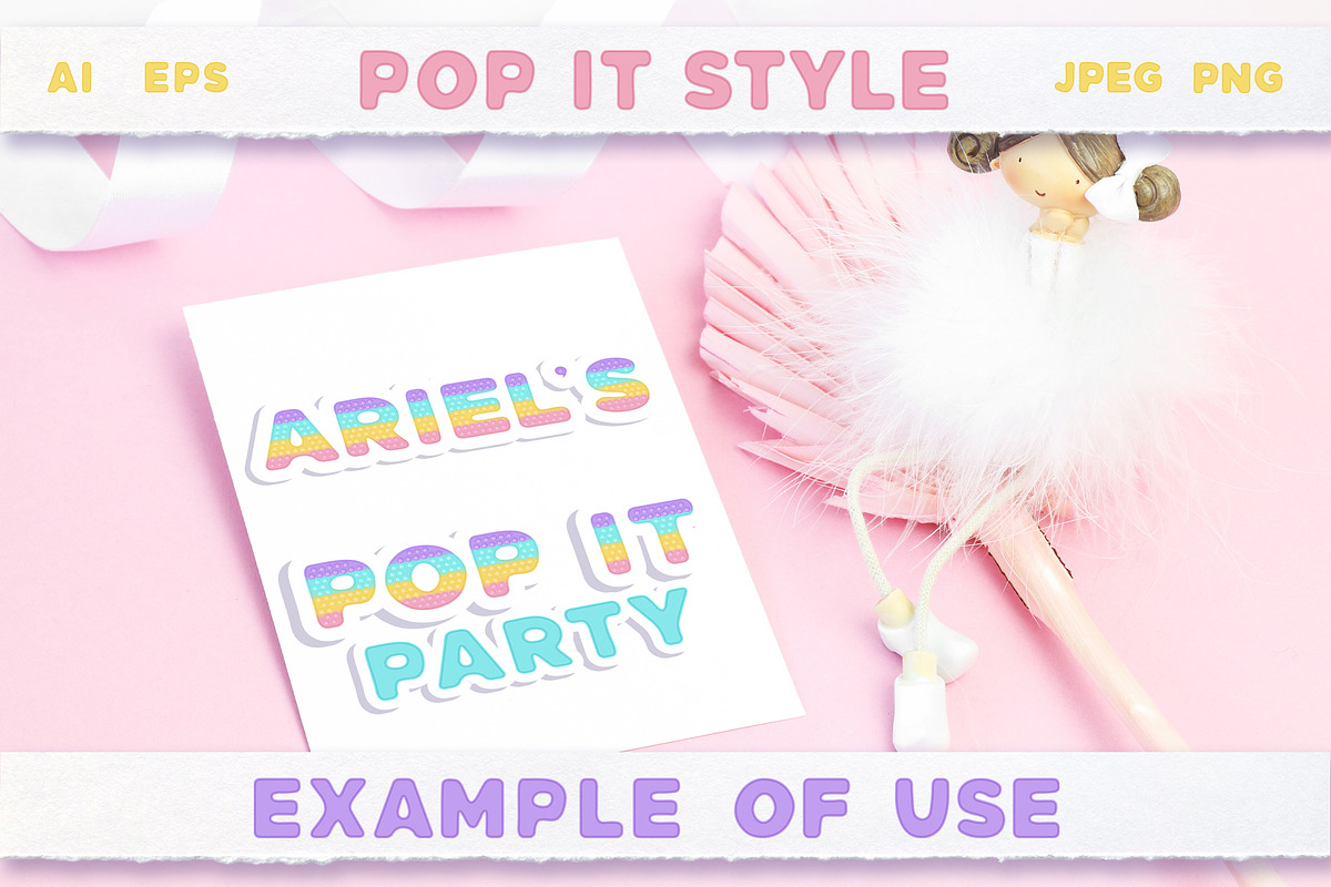Pop it pastel alphabet & numbers, an Education Illustration by VectoriyA (Photo 6 of 6)