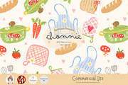 Cottagecore Kitchen Pattern, a Pattern Graphic by Chonnieartwork (Thumbnail 1 of 5)