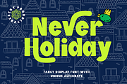 Never Holiday - Fancy Retro Font, a Sans Serif Font by RagamKata (Thumbnail 1 of 10)