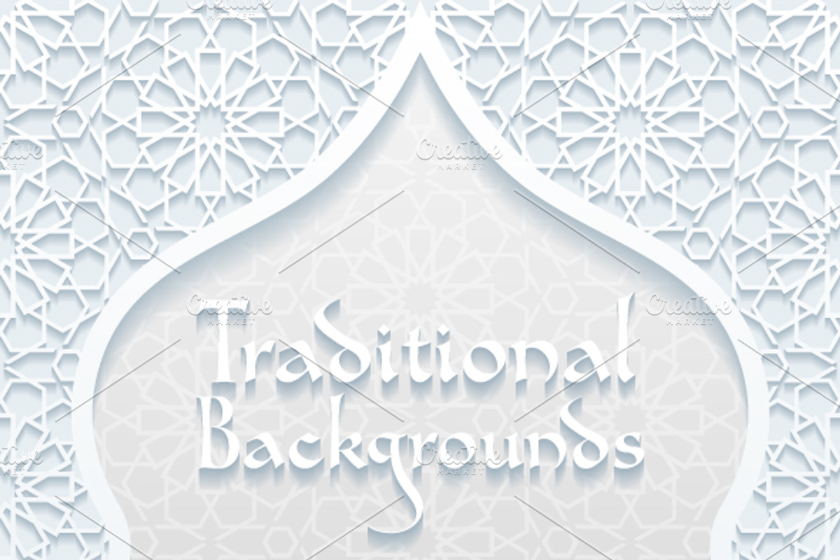 Set of traditional backgrounds, a Decorative Illustration by Absent A