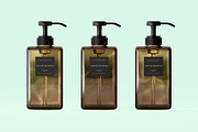 Amber  Glass Soap Pump Bottle Mockup, a Packaging Mockup by Zumrod (Thumbnail 4 of 10)