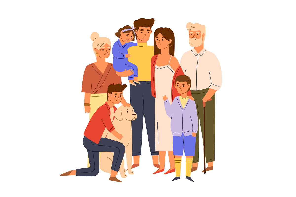 Happy family portrait, a Person Illustration by Good Studio (Photo 1 of 3)