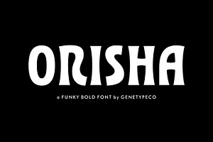 Orisha Funky Bold Font, a Sans Serif Font by Genetype