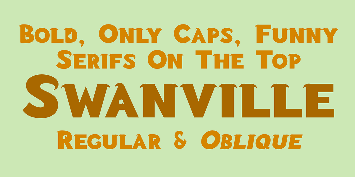 Swanville, a Font by Ingrimayne Type (Photo 1 of 6)