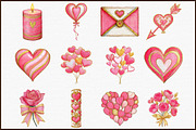 Watercolor Red Valentines Clipart PN, an Illustration by Sublimation Artist (Thumbnail 3 of 6)