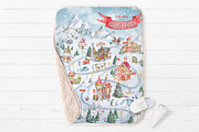 Christmas Village Map, North Pole, a Decorative Illustration by SimpleWishesArt (Thumbnail 2 of 4)