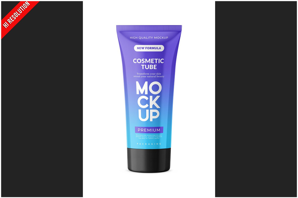 Glossy Cosmetic Tube Mockup, an Advertising Mockup by Bruno's Shop (Photo 1 of 3)