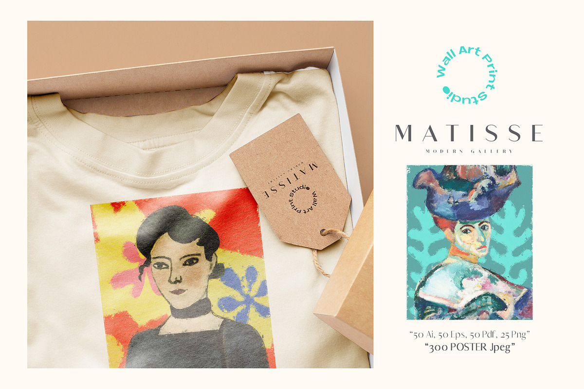 Matisse Modern Gallery Bundle 2, a Background Graphic by Wall Art Print Studio (Photo 37 of 38)