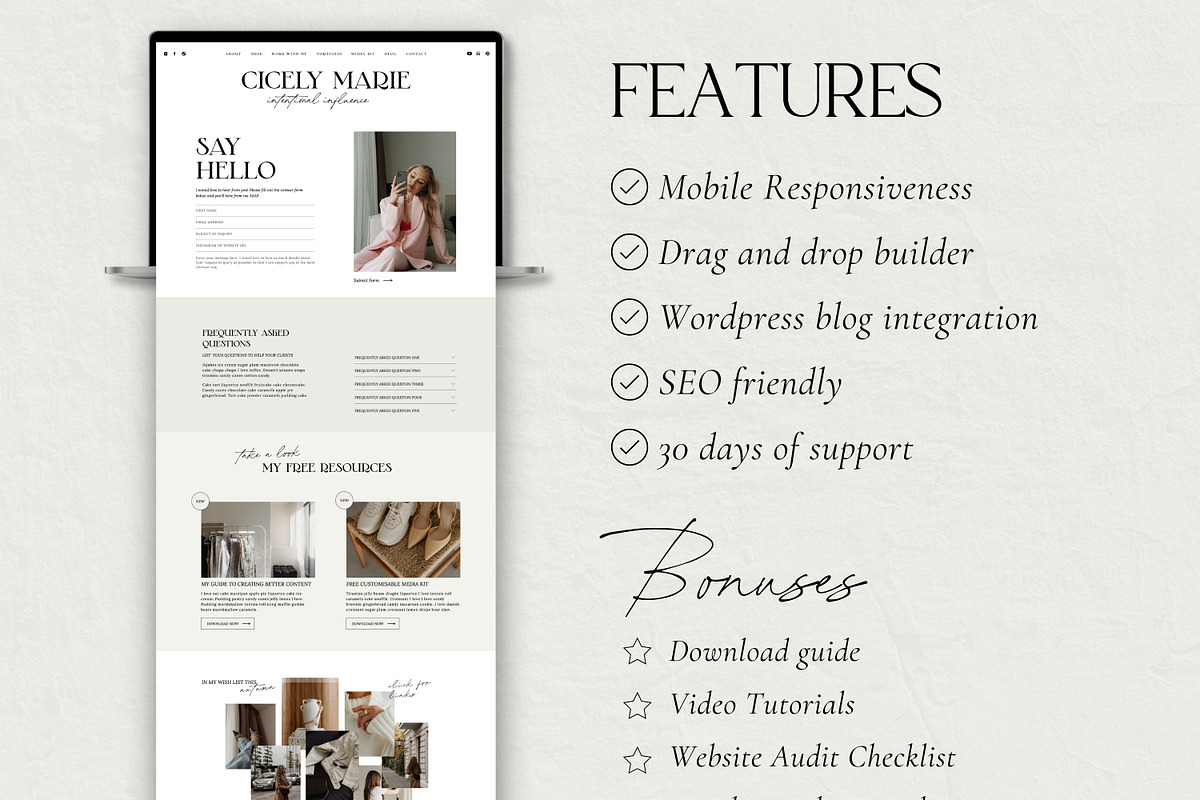 Influencer Website Template | Showit, a Websites & App Template by Field Digital (Photo 6 of 11)