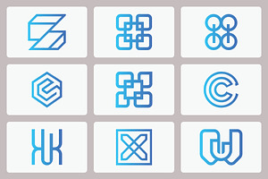 Abstract Geometric Logo Set, a Branding & Logo Template by Vectorium Studio