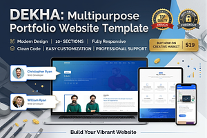 Minimal Developer Portfolio HTML, a Bootstrap Template by Themeplaza