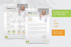 Clara Hayes - CV Resume Template