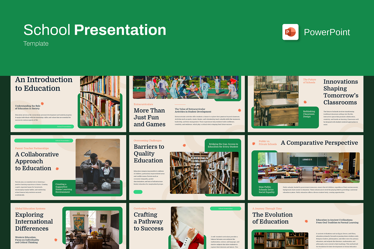 School PowerPoint Presentation, a Presentation Template by Bilicube Studio (Photo 1 of 5)
