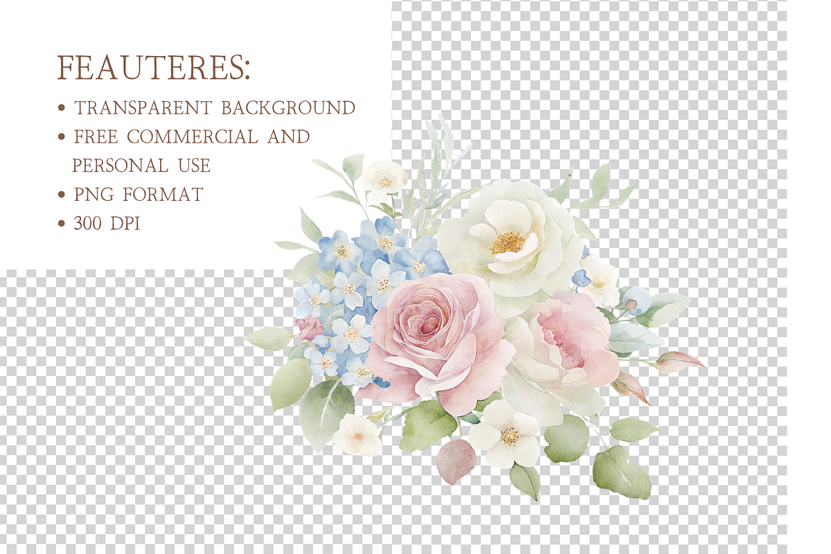 Pastel Wildflower Clipart Bundle, an Illustration by MockupWizard (Photo 4 of 5)