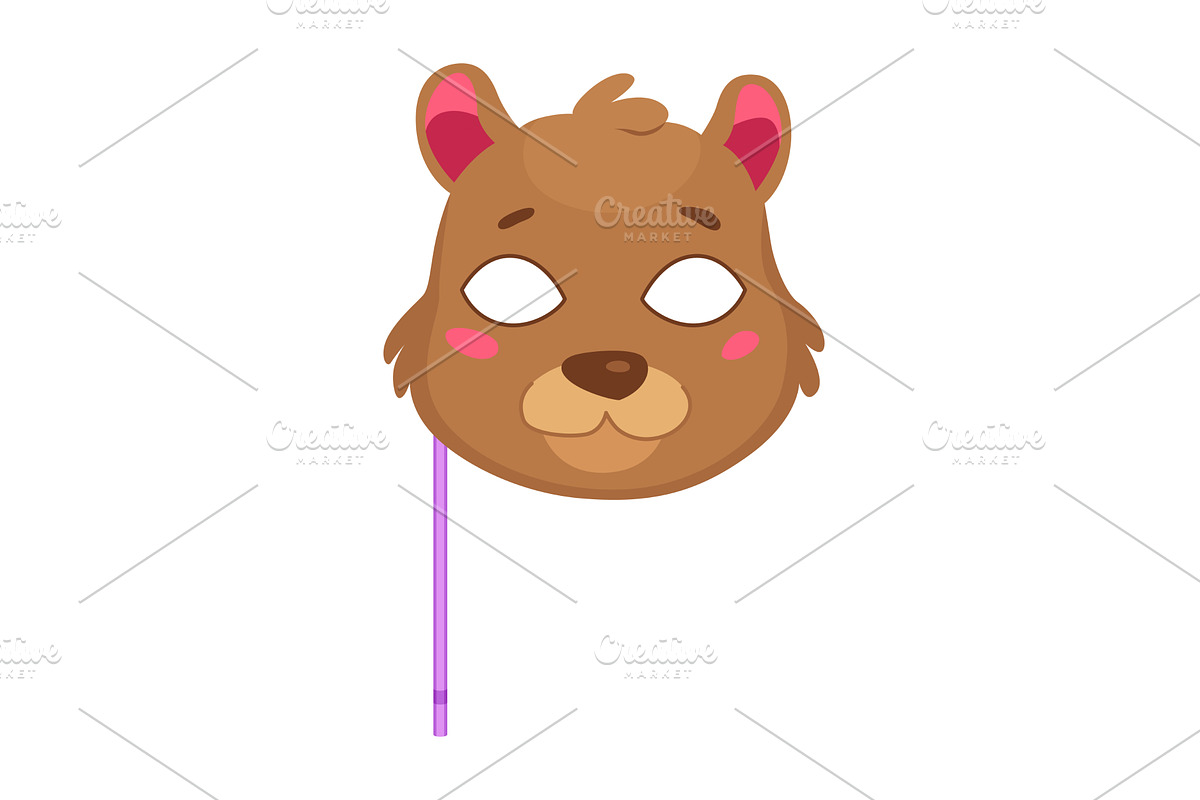 Adorable and Cute Bear Mask Perfect, an Object Illustration by the8monkey