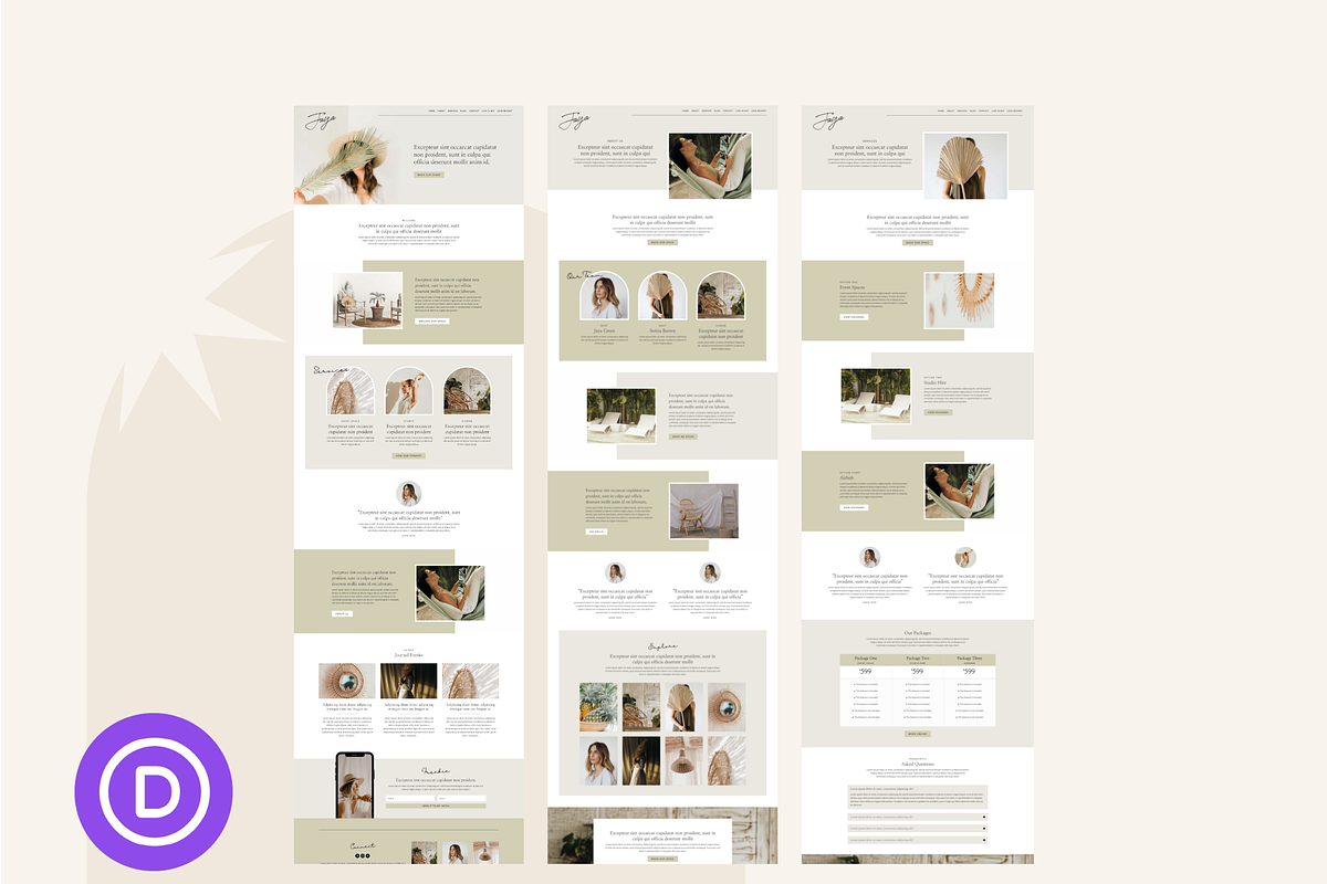 Jaya Website Template for Divi Theme, a WordPress Template by Studio La Luna (Photo 4 of 6)