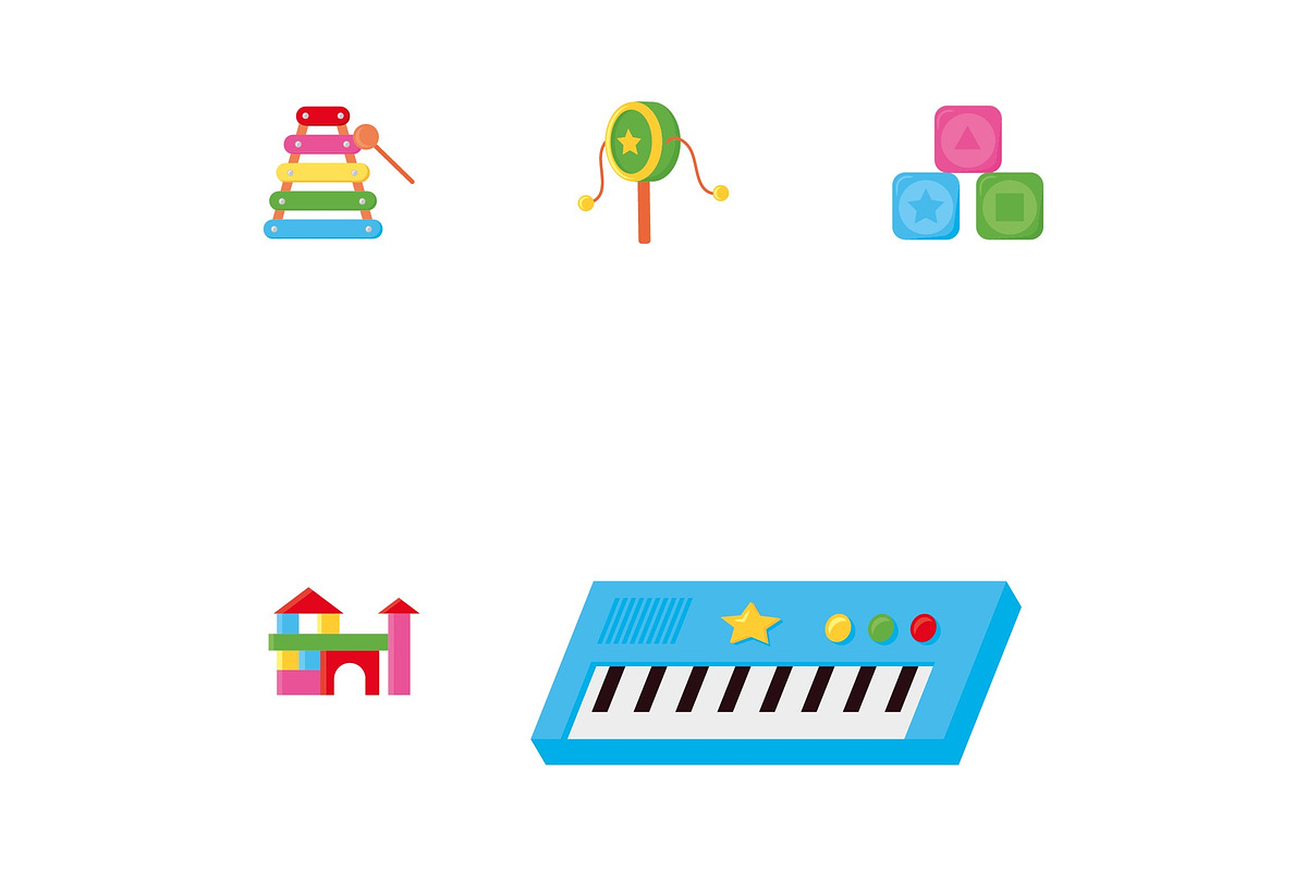 Babies Toys Illustration Design Set, a Templates & Theme by studiogstock (Photo 3 of 4)