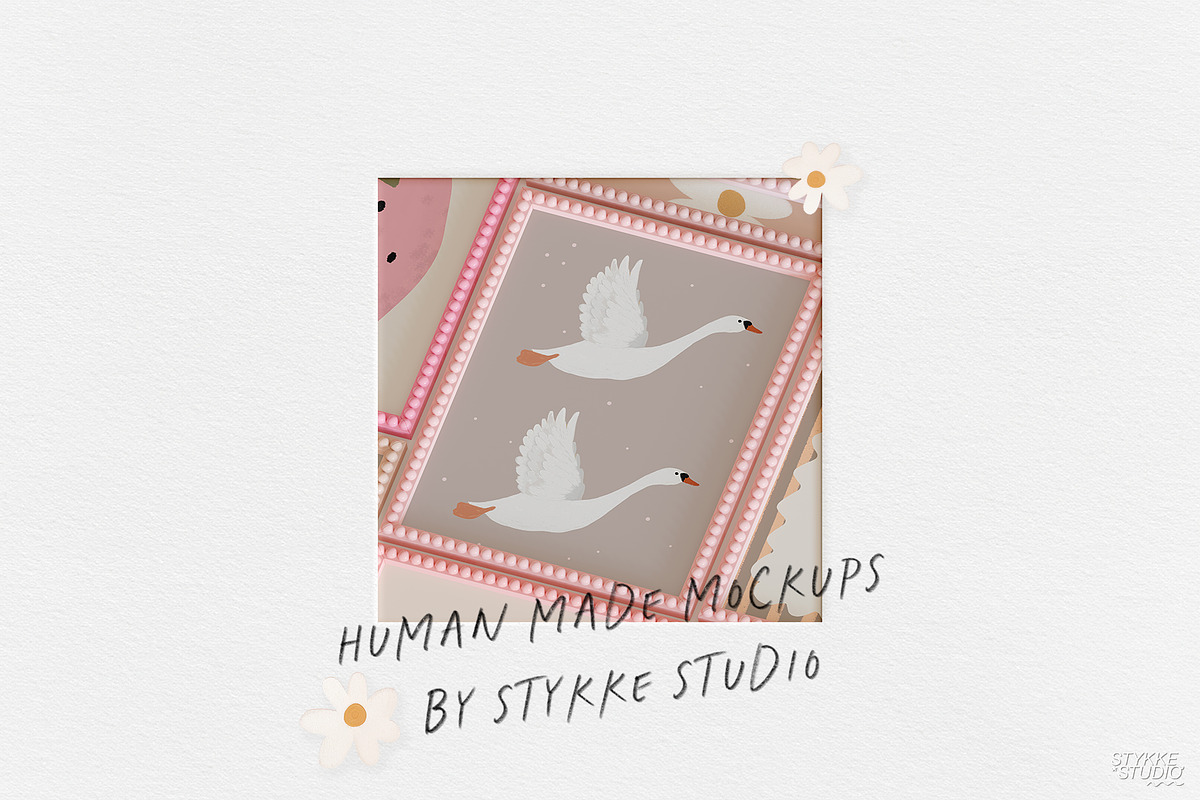 BOBBIN FRAME | playful art mockup, a Household Mockup by Stykke Studio (Photo 3 of 10)