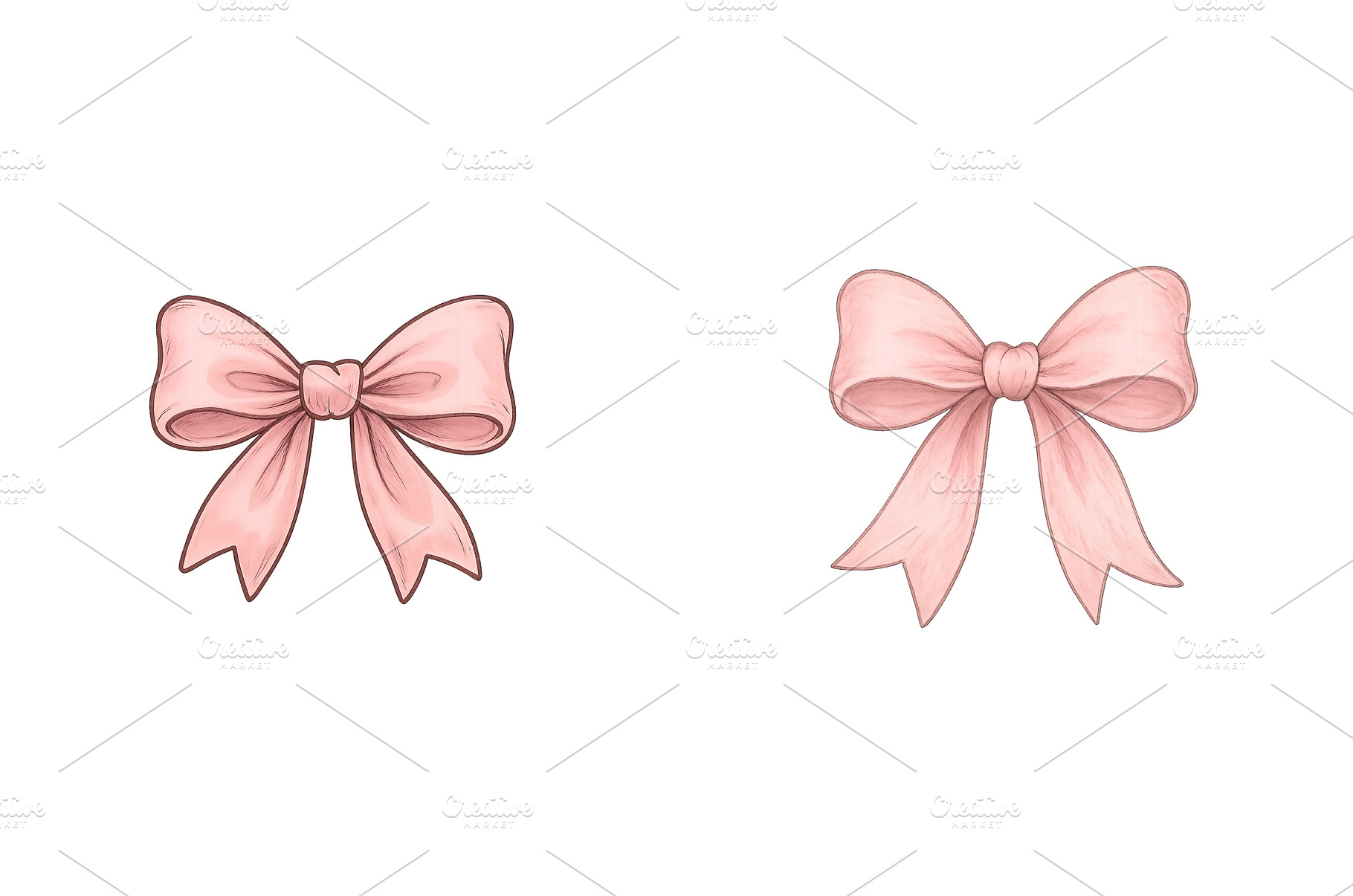 Delicate pink ribbons displayed side, a Holiday Photo by ZinetroN
