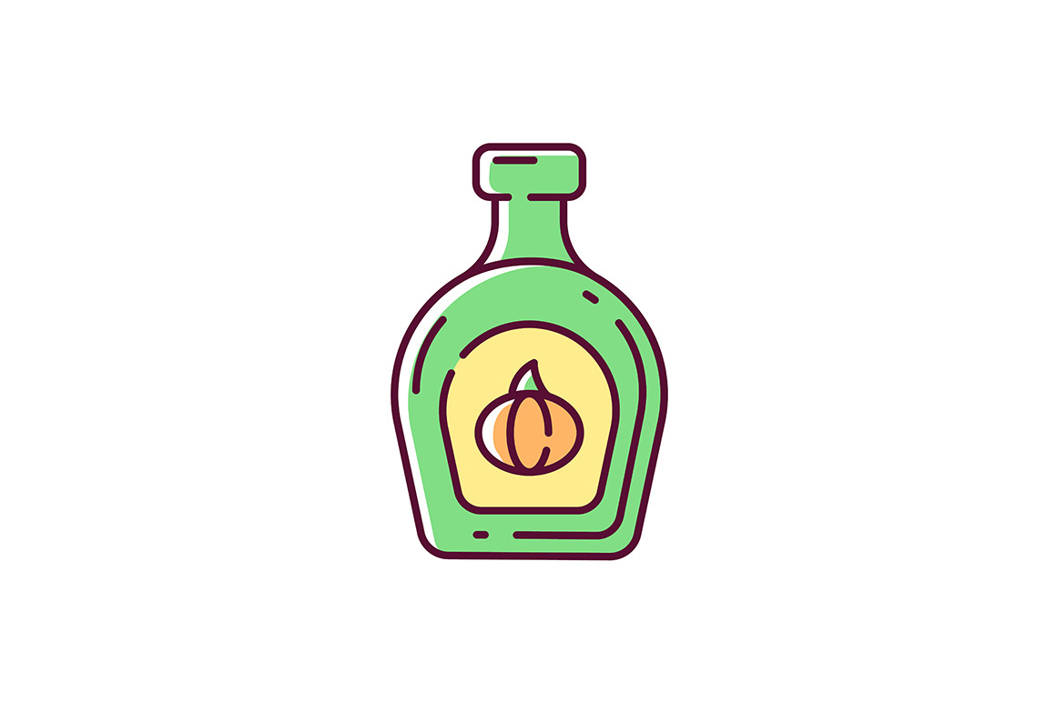 Pumpkin syrup RGB color icon, an Outline Icon by bsd studio