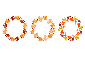 Aesthetics fall wreaths of colorful, an Illustration by Tati_Kli
