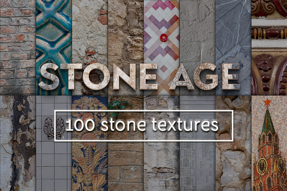 Stone Age - 100 stones textures, a Texture Graphic by Madebyvadim (Photo 1 of 12)