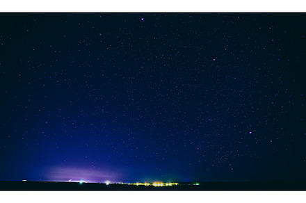 Colourful Night Starry Sky In Blue, a Nature Photo by Our Amazing World