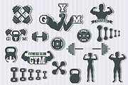 Fitness gym icons, a Graphic by Tomass2015 (Thumbnail 6 of 7)