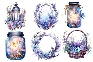 Fantasy Clipart With Florals Clipart