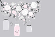 Mason Jars hanging from a branch, a Graphic by BouncyBulldog (Thumbnail 1 of 3)