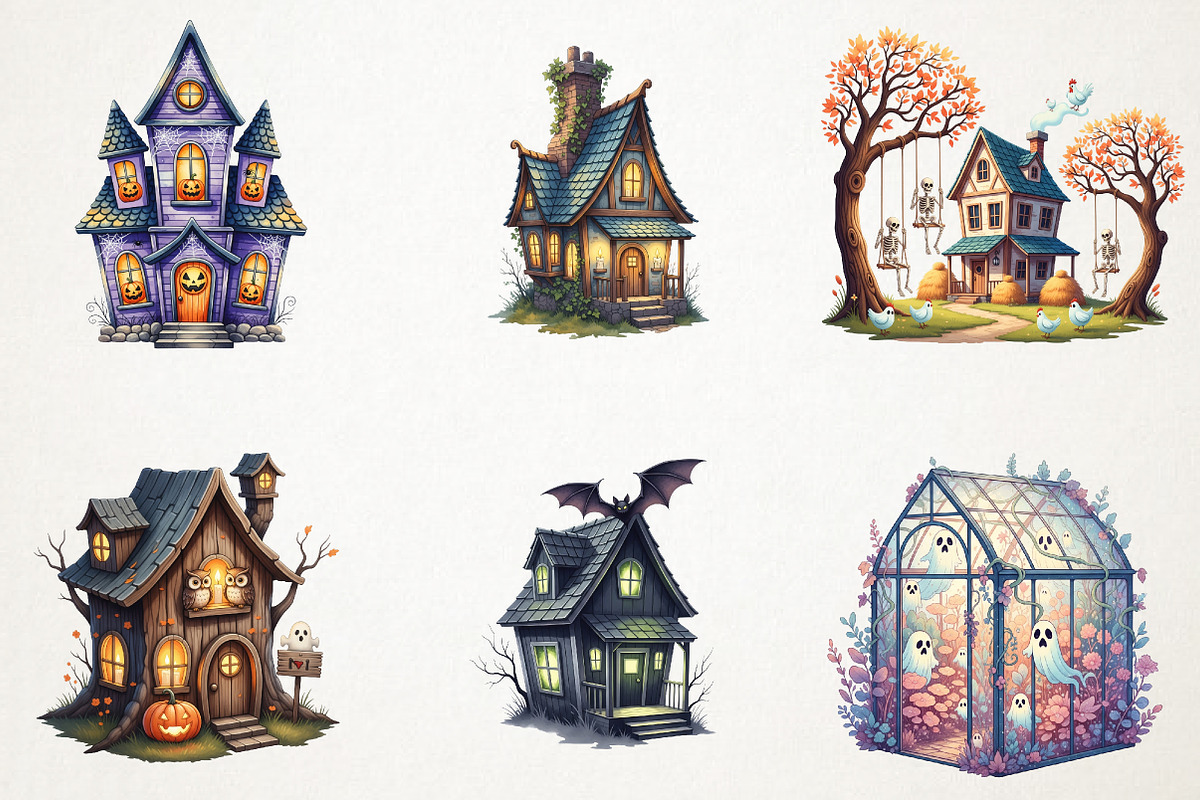 Halloween Magical House Sublimation, an Illustration by RobertsArt (Photo 3 of 7)