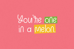 Watermelon Milkshake Cute Font