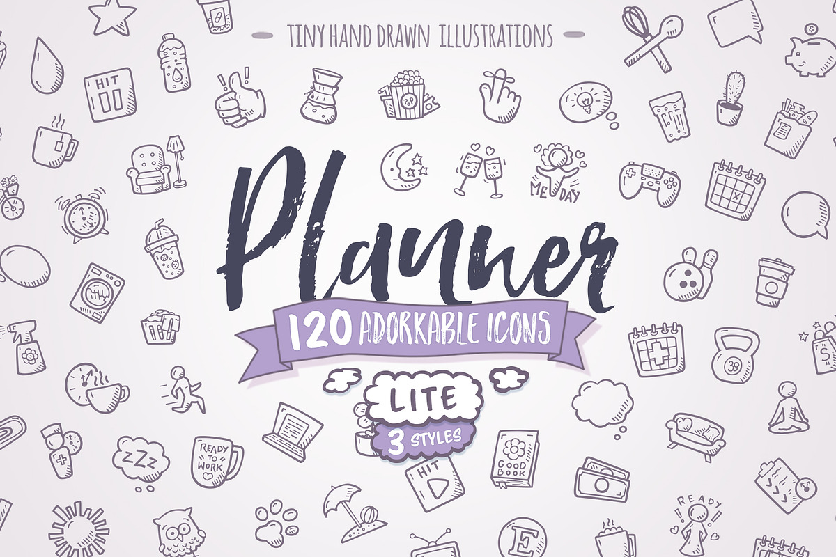 Planner Lite - Hand Drawn Icons, an Outline Icon by Good Stuff No Nonsense (Photo 1 of 12)