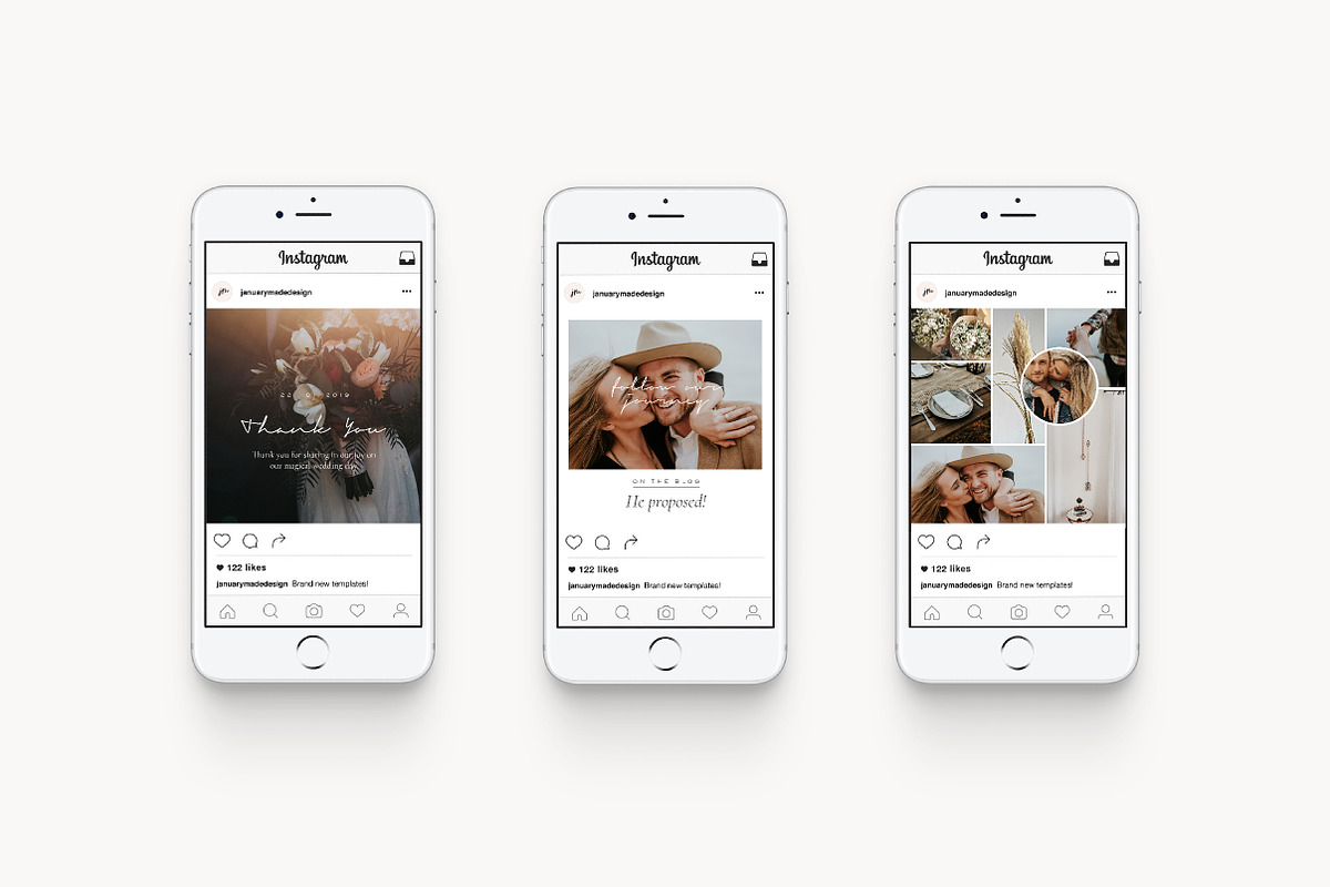 Bohemian Wedding Social Pack, a Social Media Template by January Made Design (Photo 3 of 5)