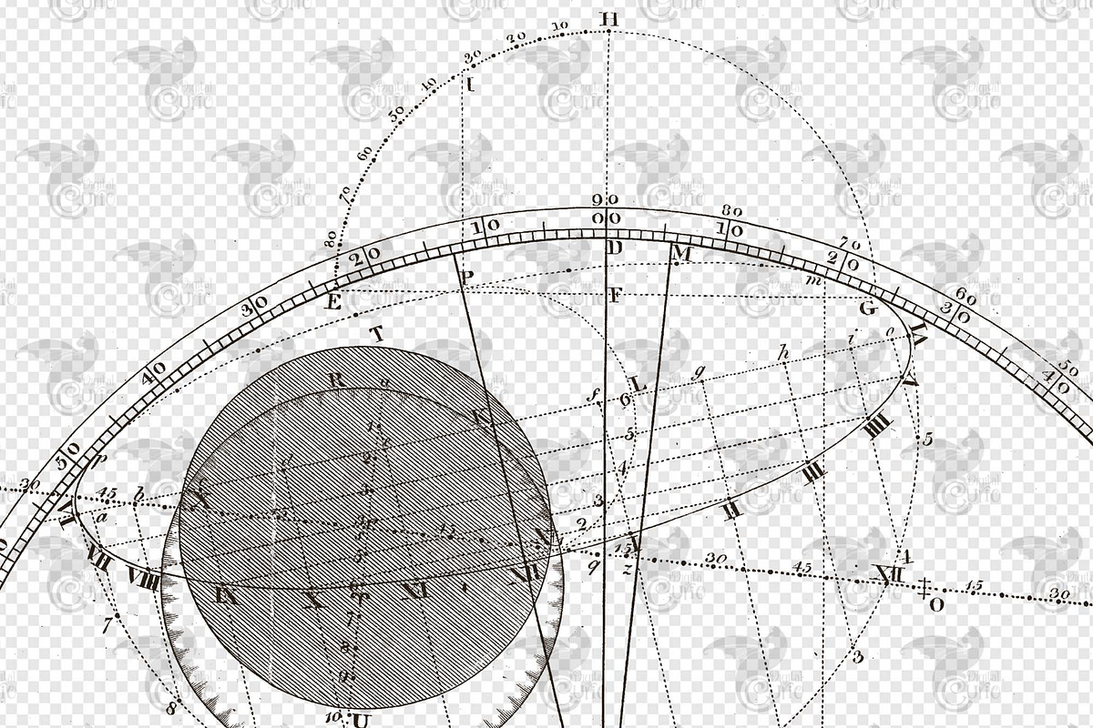 Antique Astronomy Overlays, an Illustration by Digital Curio (Photo 4 of 4)