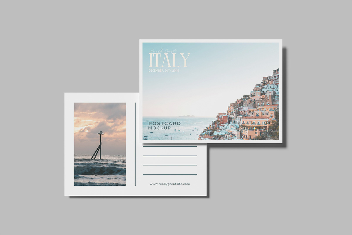 Postcard Mockup, an Advertising Mockup by Bangdastudio (Photo 2 of 11)