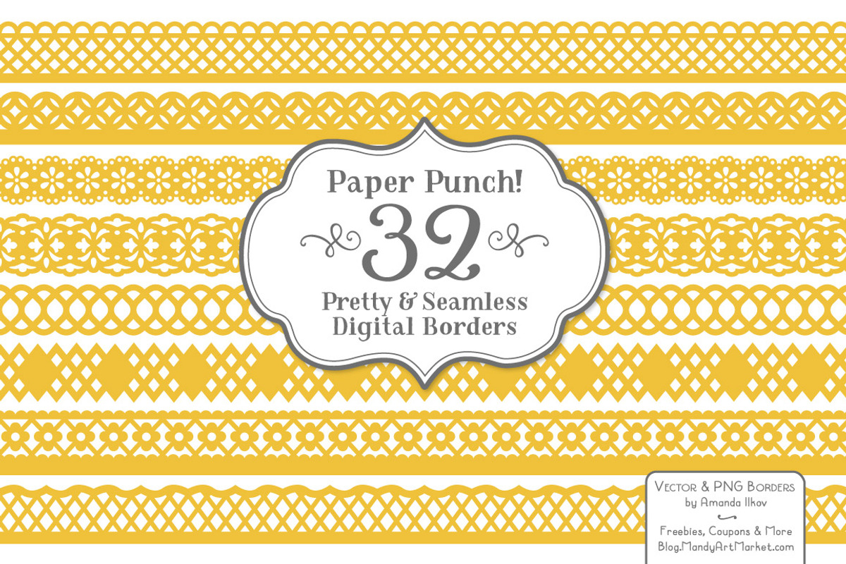 Sunshine Yellow Lace Borders, an Illustration by Amanda Ilkov (Photo 1 of 5)