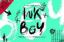Ink Boy – Textured Brush Font