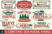 Christmas Sign Making Bundle, a Decorative Illustration by Fokira (Thumbnail 1 of 5)