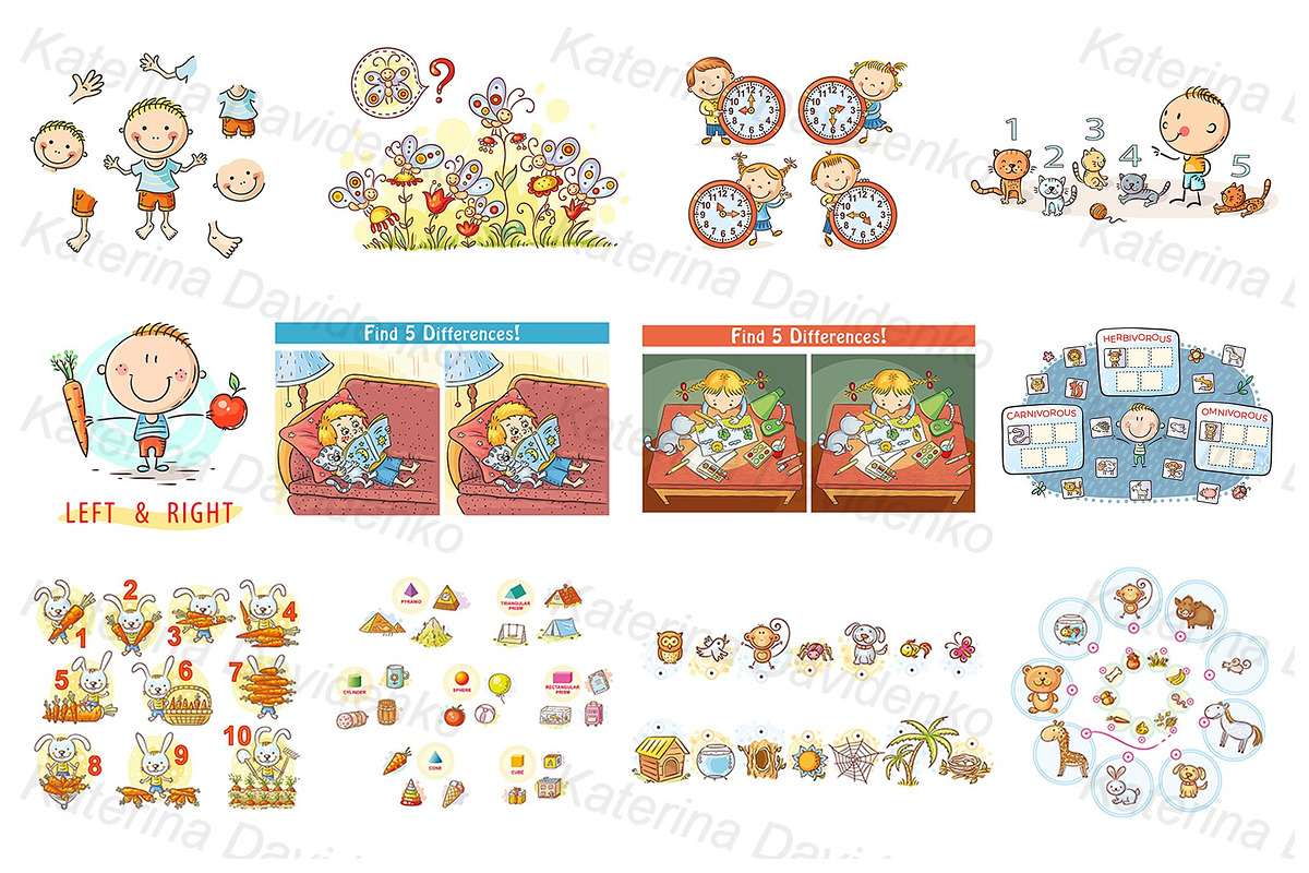 Logic games and tasks for preschool, an Education Illustration by Bubert Art (Photo 2 of 4)