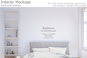 Interior Mockup, Bedroom Mockup