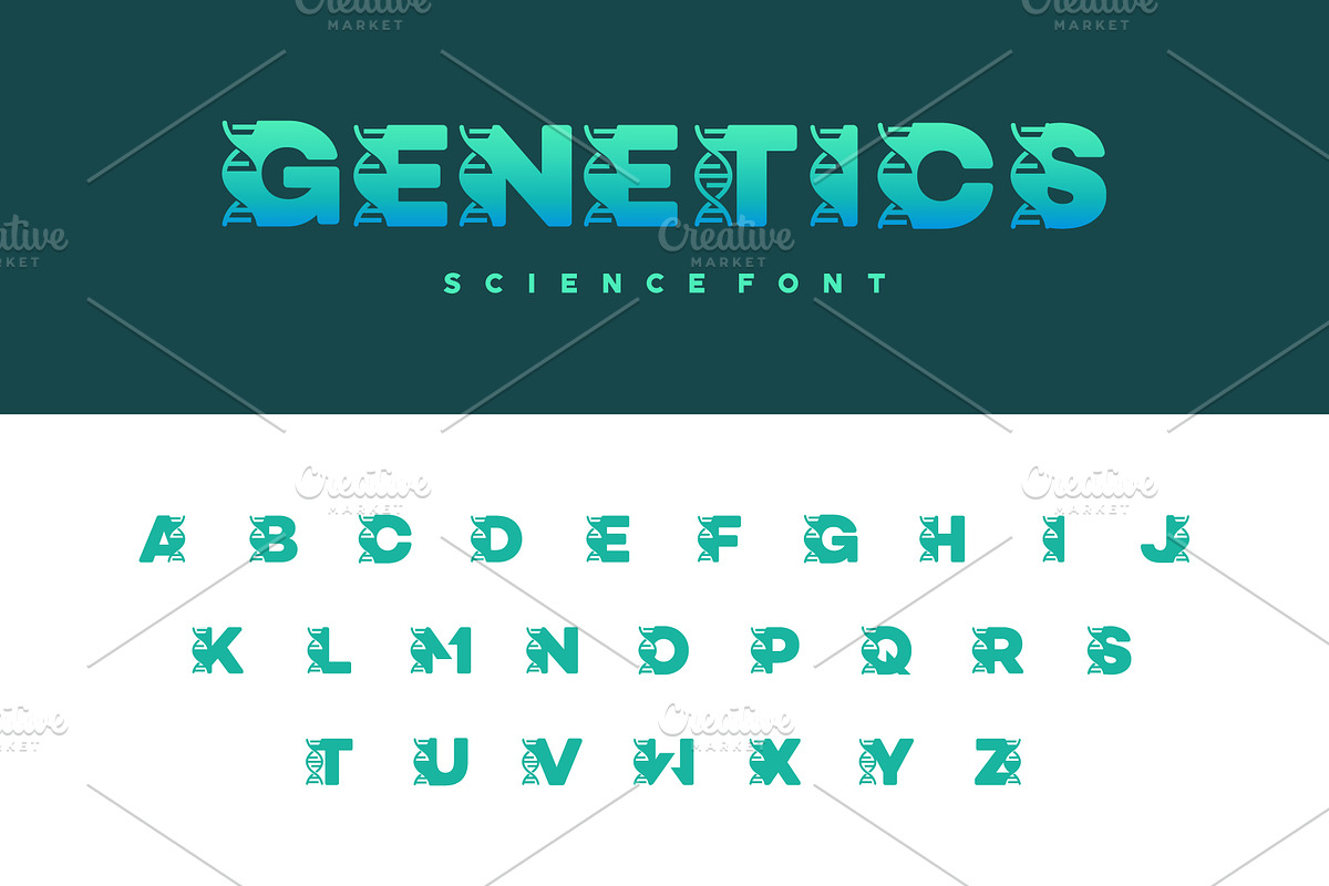 Collection of Science Genetic Font, a Branding & Logo Template by Lucky Creative (Photo 1 of 4)