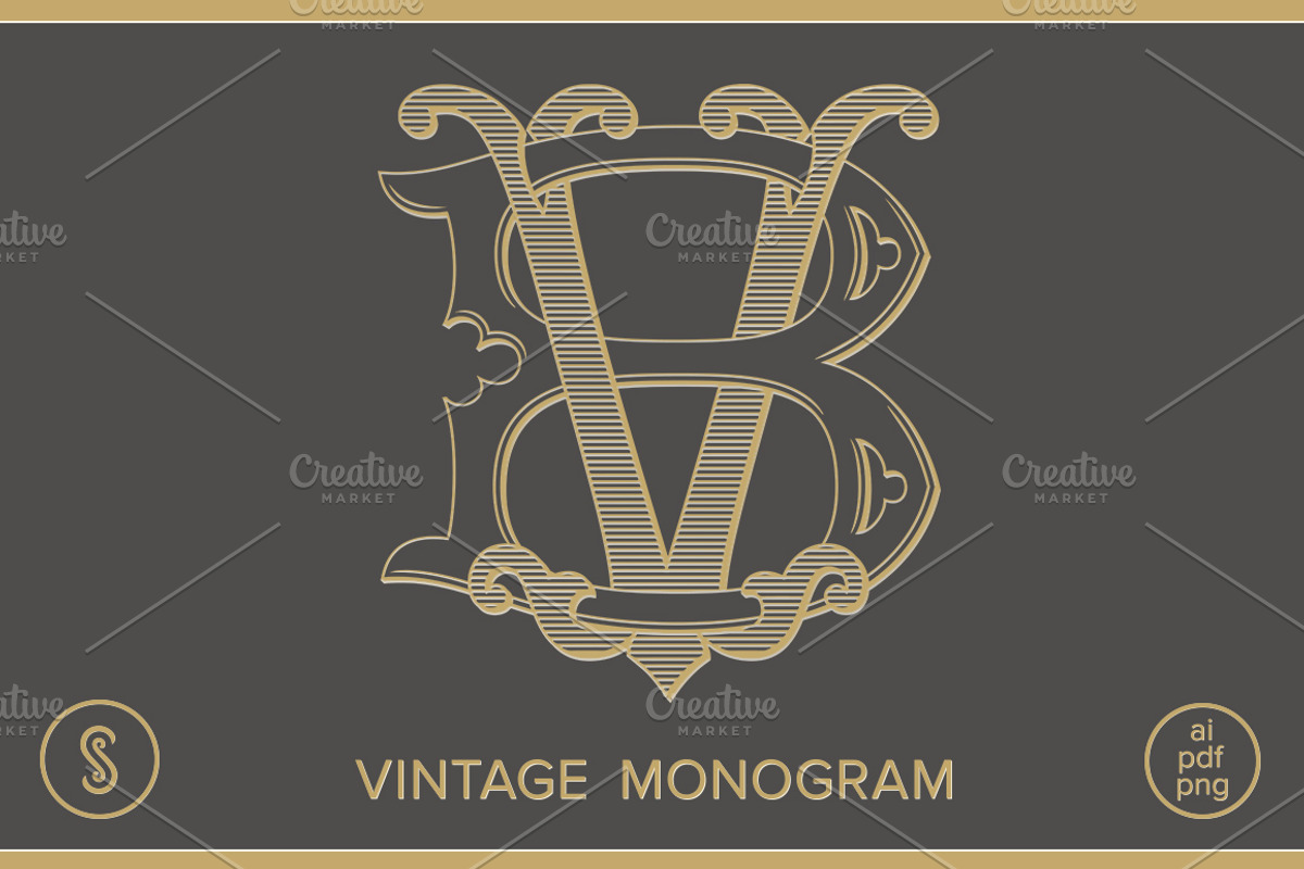 BV Monogram VB Monogram, a Branding & Logo Template by Shuler Studio (Photo 1 of 6)