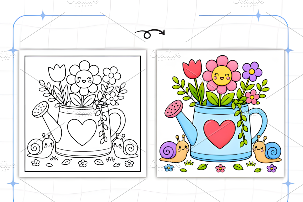 Bold Easy Garden Corners Coloring, a Decorative Illustration by Design Station (Photo 4 of 7)