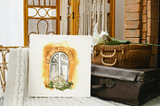 Romantic Orange Watercolor Set, a Decorative Illustration by foxsong (Thumbnail 4 of 12)