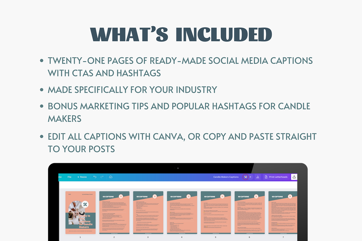 Social Media Captions for Candles, a Social Media Template by SmallMakersContent (Photo 3 of 5)