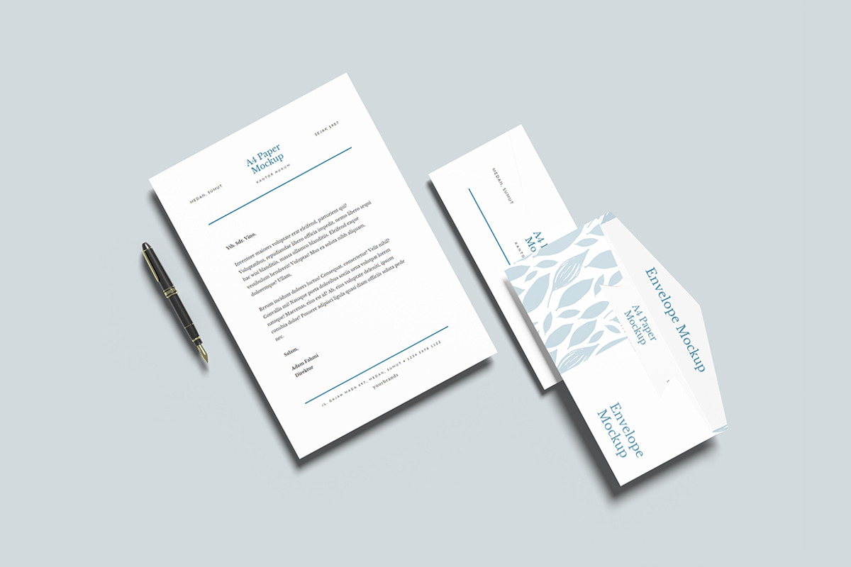 Envelope and Letterhead Mockup, an Advertising Mockup by ianmikraz (Photo 3 of 5)