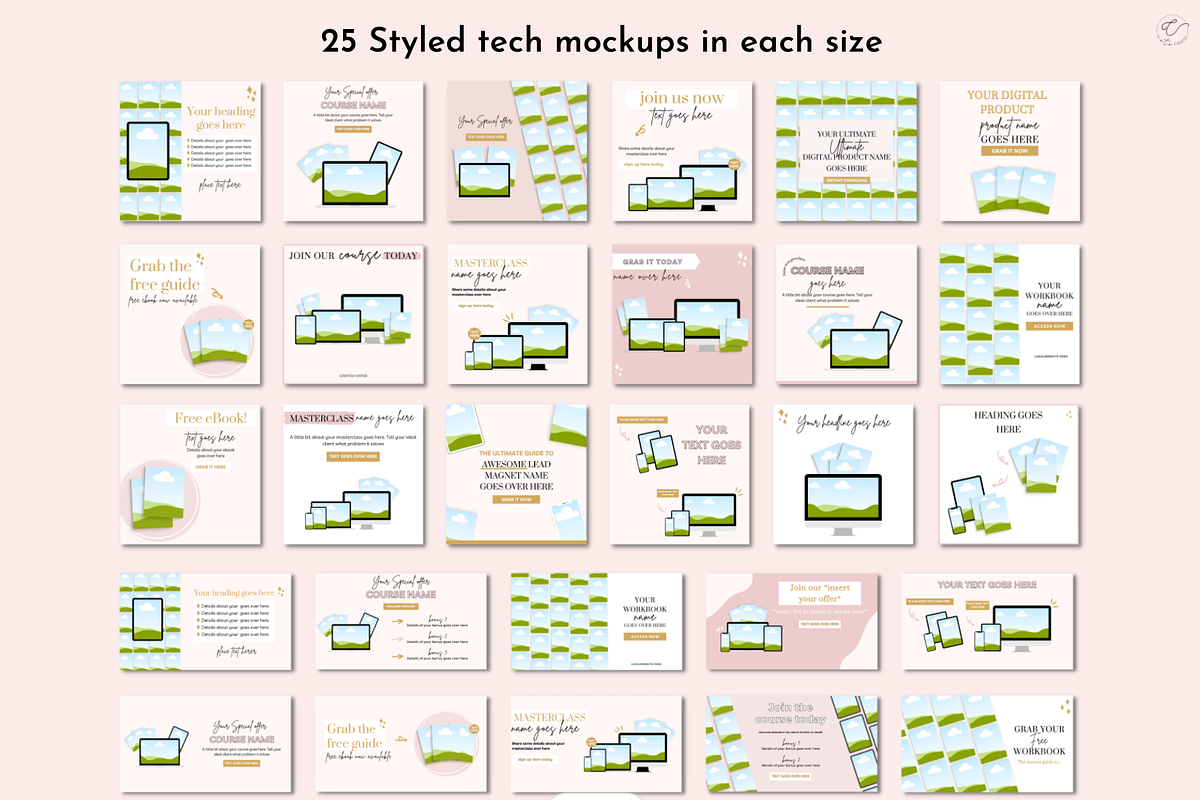 Digital product mockup Canva, a Mockup by Cate Creates (Photo 3 of 8)