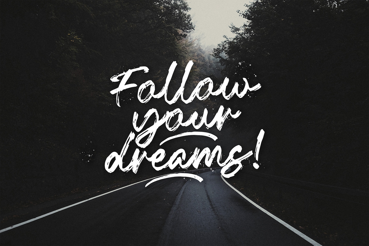Fentry - Textured Brush Font, a Script Font by StringLabs (Photo 5 of 12)