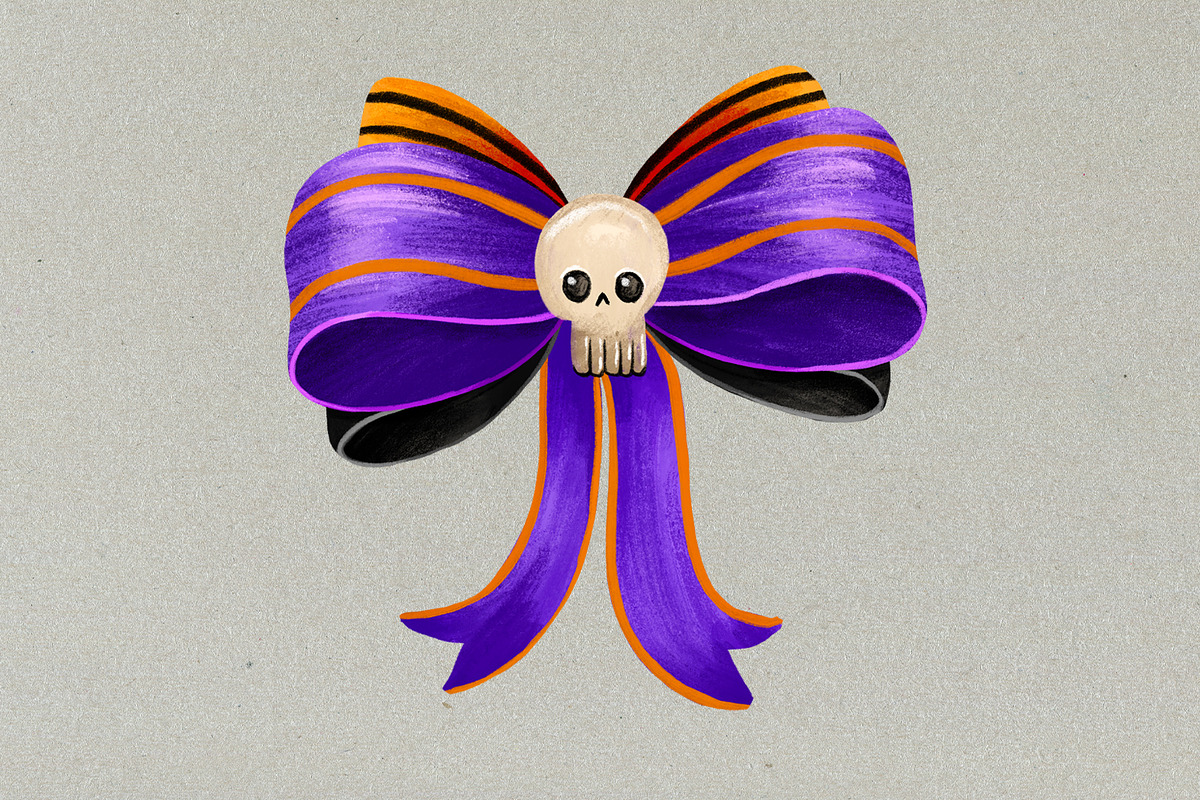 Halloween Bows Clipart Hand Drawn, an Object Graphic by the_myro (Photo 11 of 12)